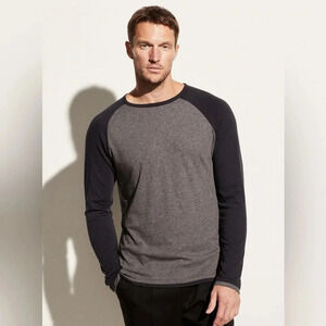 NWT!! Vince. - Men’s Double Layer Baseball Crew - Black/Grey - Size XL